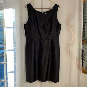 Kate Spade - Black Silk Blend Bow Waist Sheath Dress